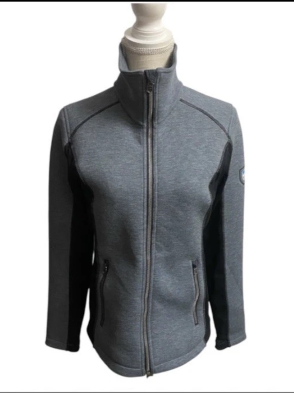 KUHL Projekt Kestrel Women Full Zip Jacket Dark Gray Hiking Outdoor Stretch Sz S